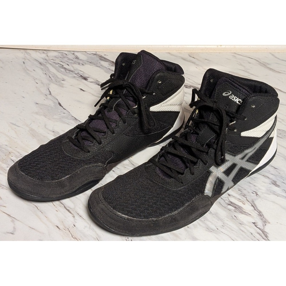 ASICS Matflex 6 Wrestling Shoes Men's Size 14 Black  Mid Top Lace Up 1081A021‎